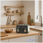 Boden Stark Anson Collection 4-Slice Stainless Steel Toaster - Black - Image 6
