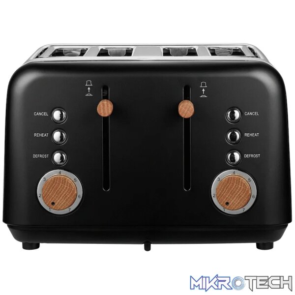 Boden Stark Anson Collection 4-Slice Stainless Steel Toaster - Black Boden Stark Anson Collection 4-Slice Stainless Steel Toaster - Black