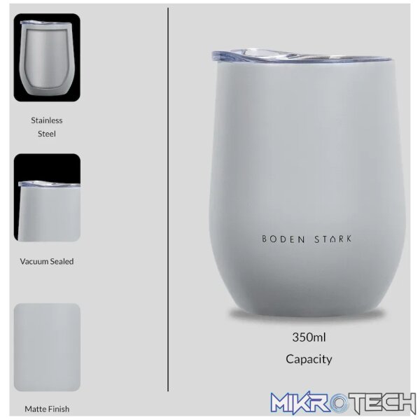 Boden Stark Tumbler 350ml Grey - Image 4