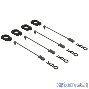 Body Clip Retainers 1/5 Scale (Black 4)