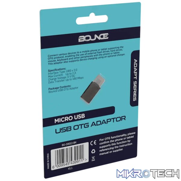 Bounce Adapt Series Micro USB OTG Adaptor - Image 2