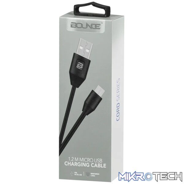 Bounce Cord Series 1.2m Micro USB Cable - Black - Image 4