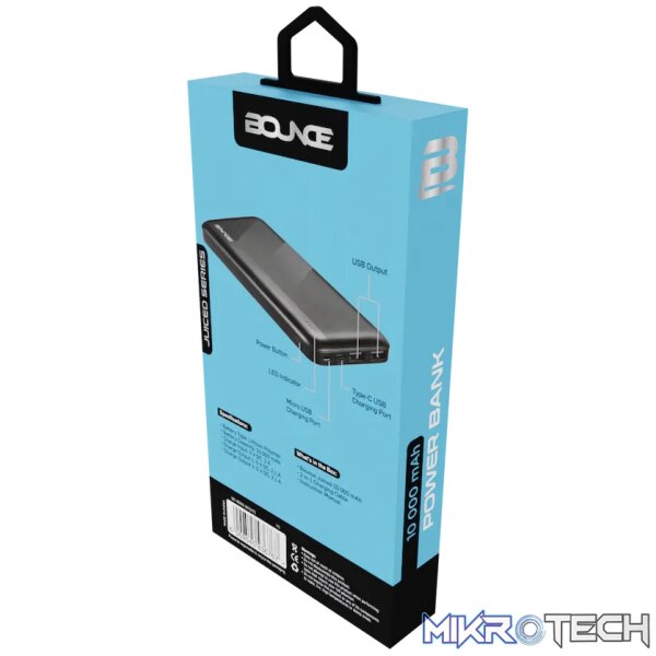 Bounce Juiced Series 10000mah Power Bank - Black - Image 5