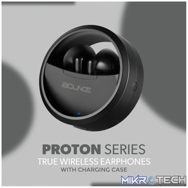 Bounce Proton Series True Wireless Earphones with Charging Case - Black - Image 6