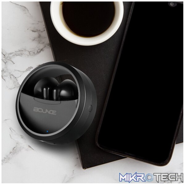 Bounce Proton Series True Wireless Earphones with Charging Case - Black - Image 8