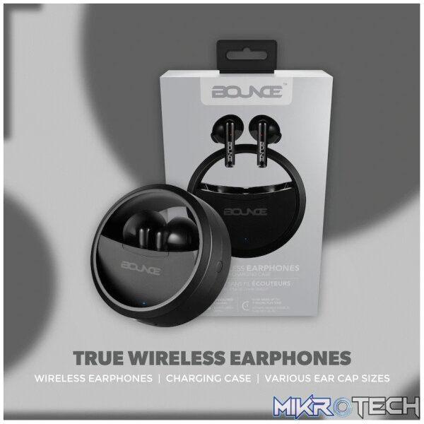 Bounce Proton Series True Wireless Earphones with Charging Case - Black - Image 9