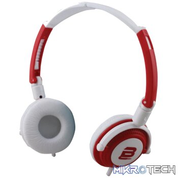 Bounce Swing Series Headphones with Mic Red/White