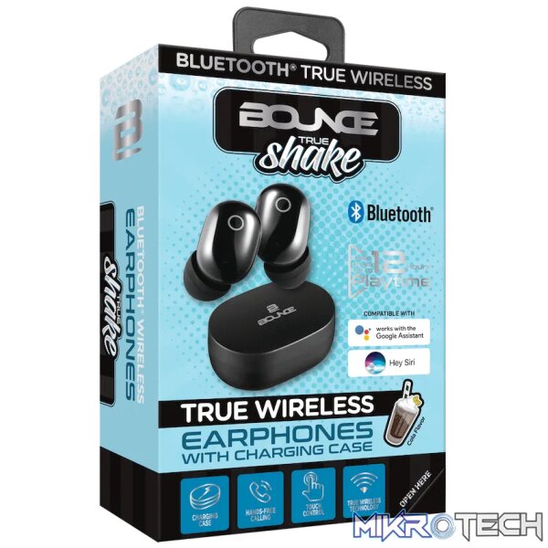 Bounce True Shakes Series True Wireless Earphones - Black - Image 2