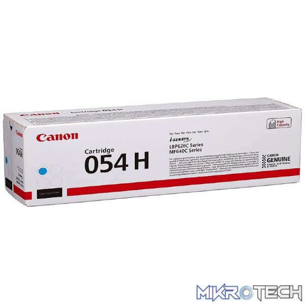 CANON 054H CYAN TONER CARTRIDGE CANON 054H CYAN TONER CARTRIDGE