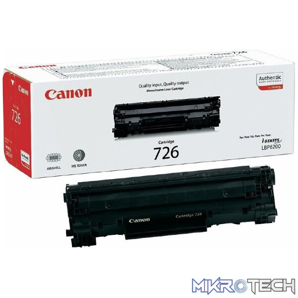 CANON 726 BLACK TONER CARTRIDGE CANON 726 BLACK TONER CARTRIDGE