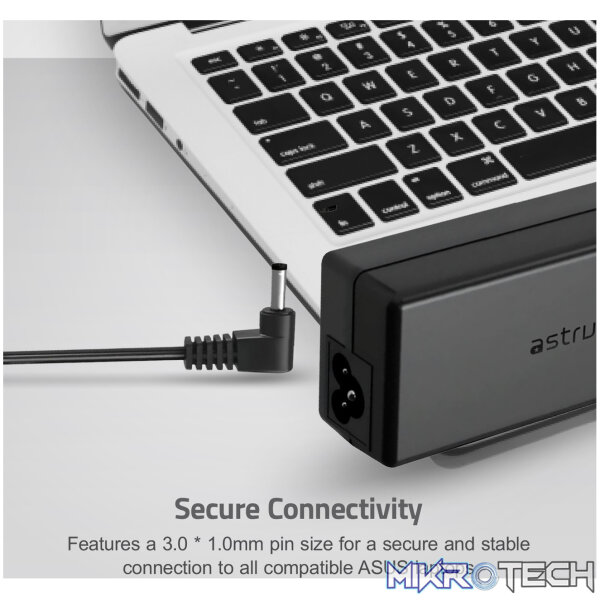 CL210 Laptop Charger For Asus 65W 19V 3.42A, Pin Size 3.0 x 1.0mm - Image 3