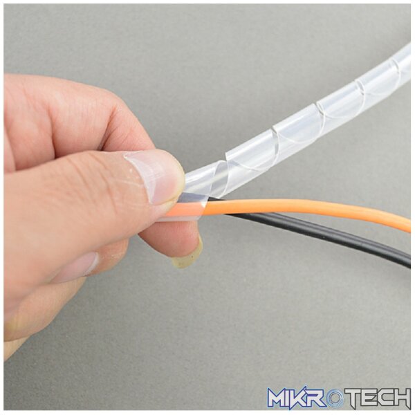 CO010 9mm Transparent Spiral Cable Organizer 1 Meter - Image 5