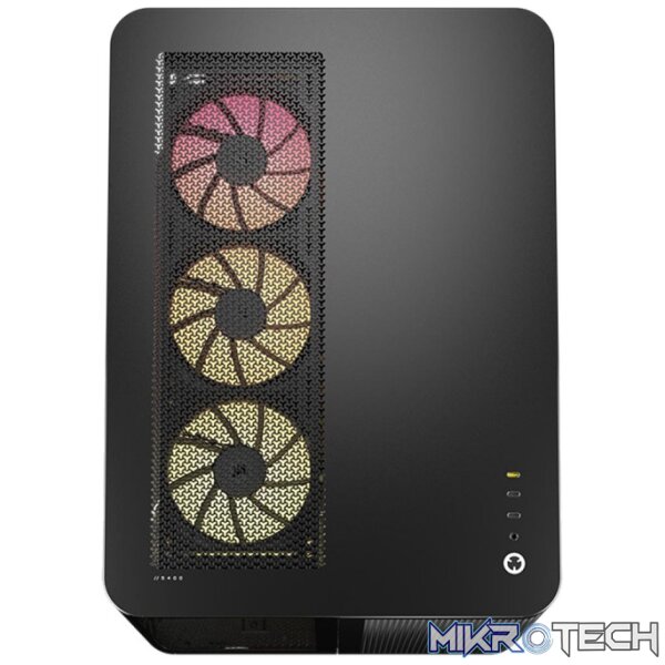 CORSAIR AIR 5400 LX-R RGB iCUE LINK Triple-Chamber Black Mid-Tower Gaming Case - Image 4