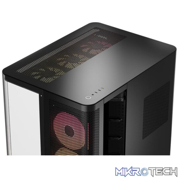 CORSAIR AIR 5400 LX-R RGB iCUE LINK Triple-Chamber Black Mid-Tower Gaming Case - Image 7