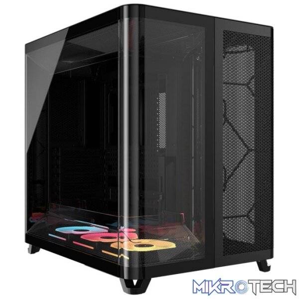 CORSAIR AIR 5400 LX-R RGB iCUE LINK Triple-Chamber Black Mid-Tower Gaming Case CORSAIR AIR 5400 LX-R RGB iCUE LINK Triple-Chamber Black Mid-Tower Gaming Case