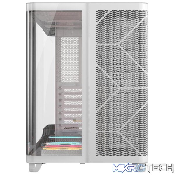 CORSAIR AIR 5400 LX-R RGB iCUE LINK Triple-Chamber White Mid-Tower Gaming Case - Image 2