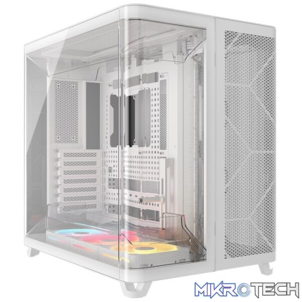 CORSAIR AIR 5400 LX-R RGB iCUE LINK Triple-Chamber White Mid-Tower Gaming Case CORSAIR AIR 5400 LX-R RGB iCUE LINK Triple-Chamber White Mid-Tower Gaming Case