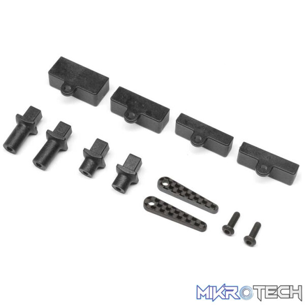 Carbon Tab Battery Mount Set: 22X-4 Carbon Tab Battery Mount Set: 22X-4