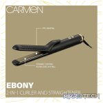 Carmen 2-in-1 Curler and Straightener - Ebony - Image 3
