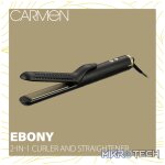 Carmen 2-in-1 Curler and Straightener - Ebony - Image 7