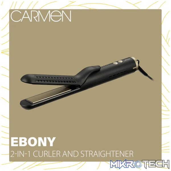 Carmen 2-in-1 Curler and Straightener - Ebony - Image 7