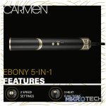 Carmen 5-in-1 Hot Air Brush - Ebony - Image 4