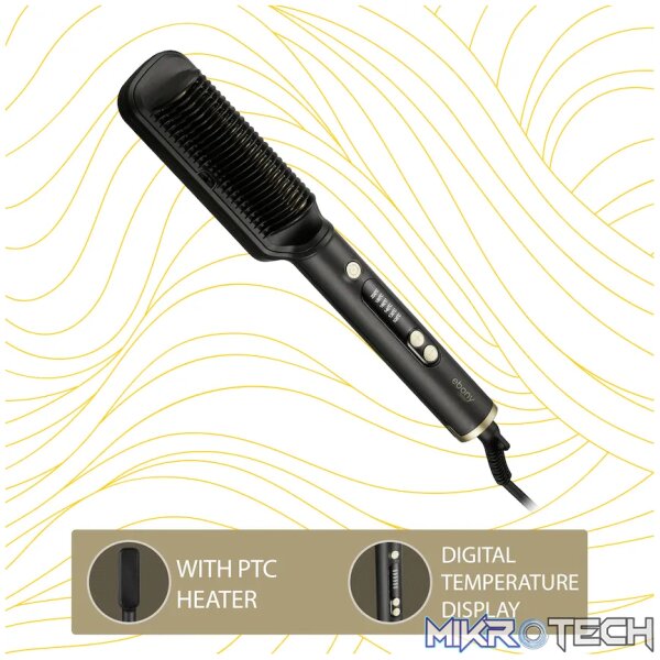 Carmen Ebony Hair Straightening Brush - Image 3