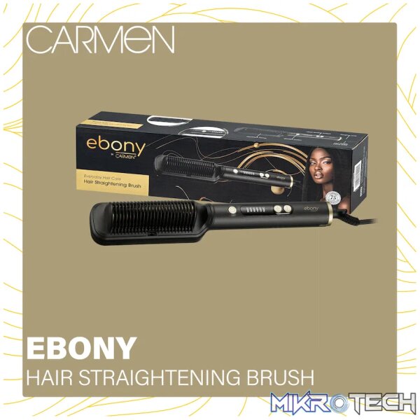 Carmen Ebony Hair Straightening Brush - Image 6