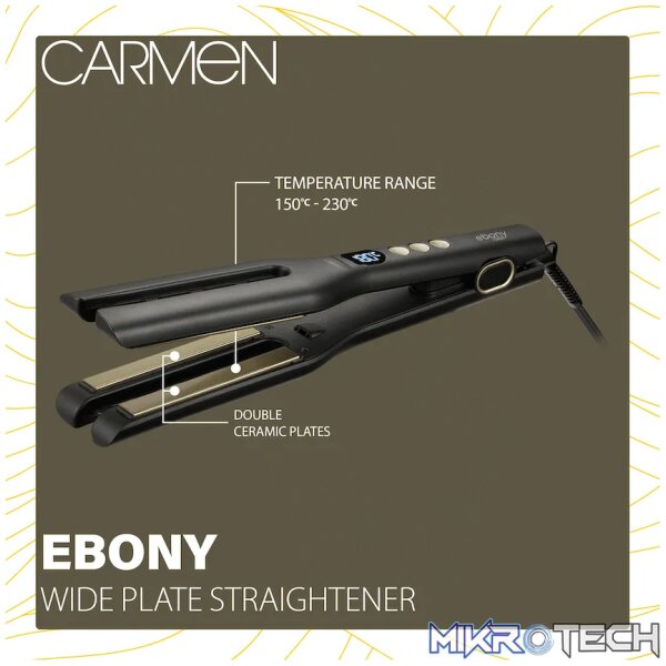 Carmen Ebony Wide Plate Straightener - Image 2