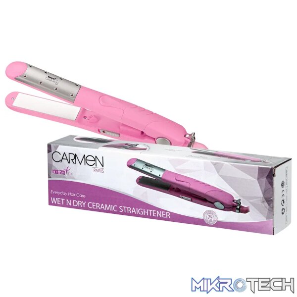 Carmen Pink Wet 'n Dry Straightener - Pink - Image 7