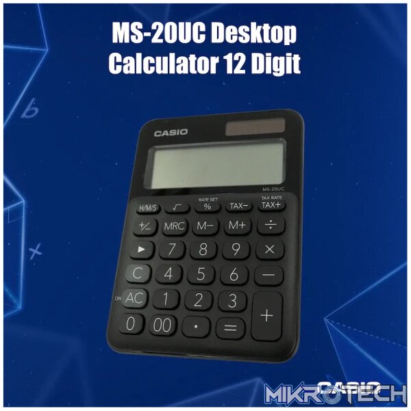 Casio MS-20UC - Desktop Calculator 12-Digit - Black - Image 2