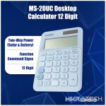 Casio MS-20UC - Desktop Calculator 12-Digit - Light Blue - Image 4