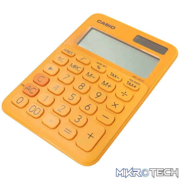 Casio MS-20UC - Desktop Calculator 12-Digit - Orange Casio MS-20UC - Desktop Calculator 12-Digit - Orange