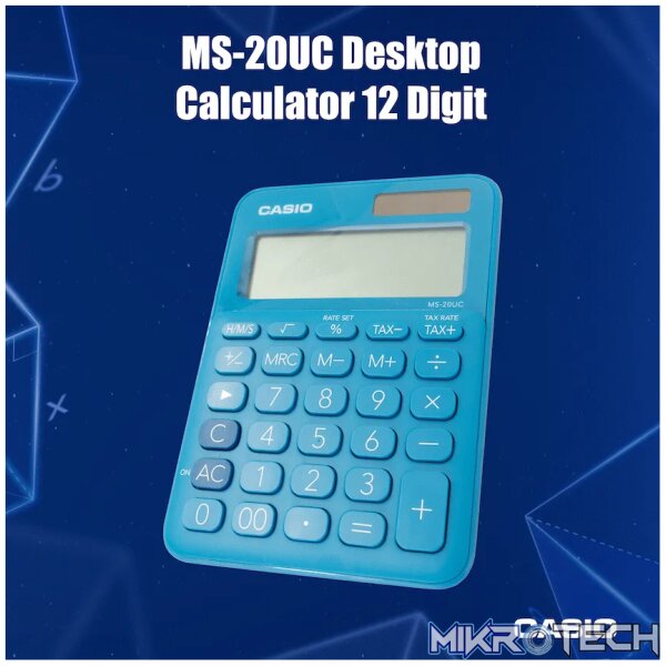 Casio MS-20UC - Desktop calculator 12 Digit - Blue - Image 2
