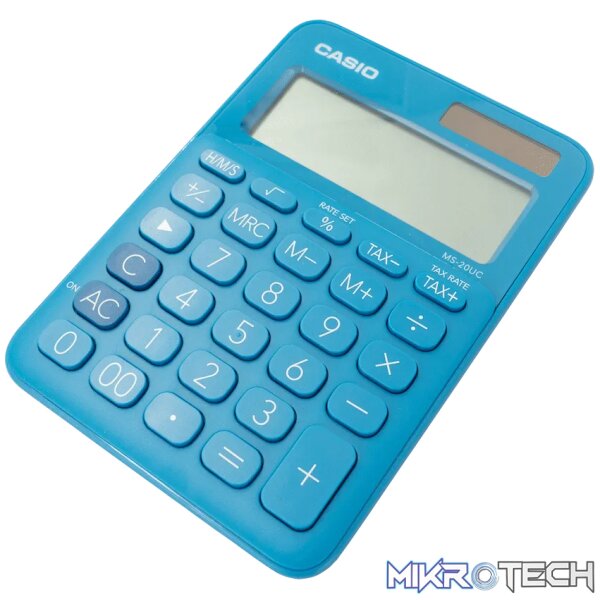 Casio MS-20UC - Desktop calculator 12 Digit - Blue Casio MS-20UC - Desktop calculator 12 Digit - Blue