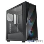 Cooler Master 520 ARGB Windowed Black Mesh ATX Mid-Tower Chassis & Elite NEX 600W PSU Combo