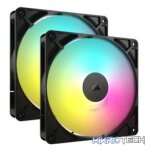 Corsair CO-9050183-WW RS140 140mm ARGB PWM Dual Pack Black Case Fans
