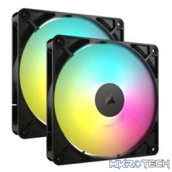 Corsair CO-9050183-WW RS140 140mm ARGB PWM Dual Pack Black Case Fans