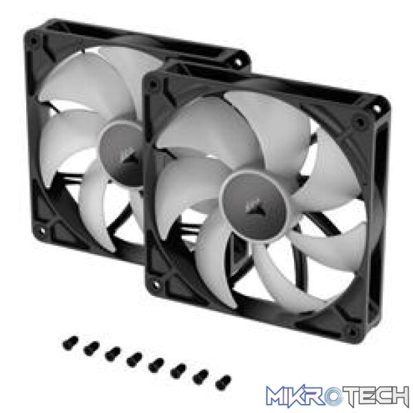 Corsair CO-9050183-WW RS140 140mm ARGB PWM Dual Pack Black Case Fans - Image 5