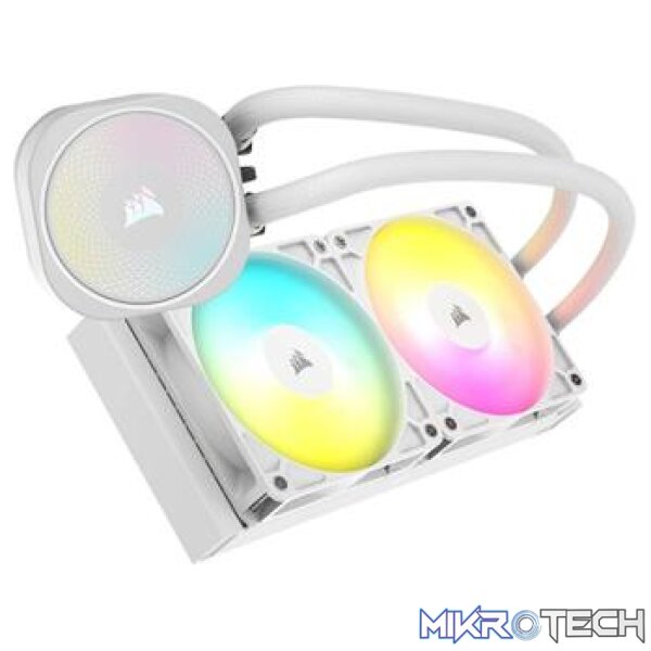 Corsair CW-9060094-WW NAUTILUS 240 RS ARGB 240mm White Liquid CPU Cooler - Image 2