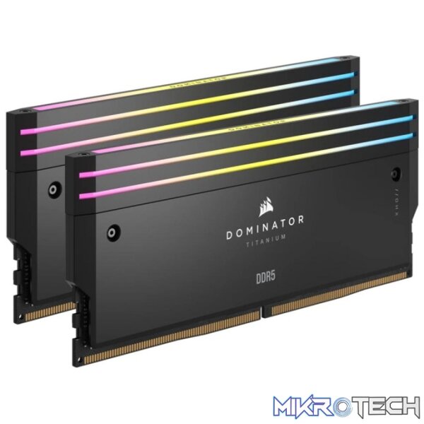 Corsair Dominator Titanium RGB 96GB (2×48GB) DDR5-7000 CL40 XMP Black Memory - Image 2