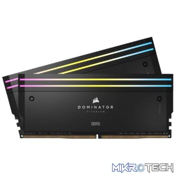 Corsair Dominator Titanium RGB 96GB (2×48GB) DDR5-7000 CL40 XMP Black Memory