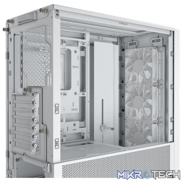 Corsair FRAME 4000D RS Tempered Glass White Steel Modular ATX Mid-Tower Gaming Chassis - Image 6