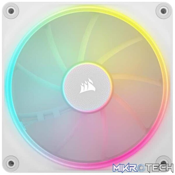 Corsair LX140 RGB iCUE LINK 140mm PWM 2000 RPM White Case Fan - Image 3