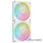 Corsair LX140 RGB iCUE LINK 140mm PWM 2000 RPM White Case Fan – Dual Pack & System Hub