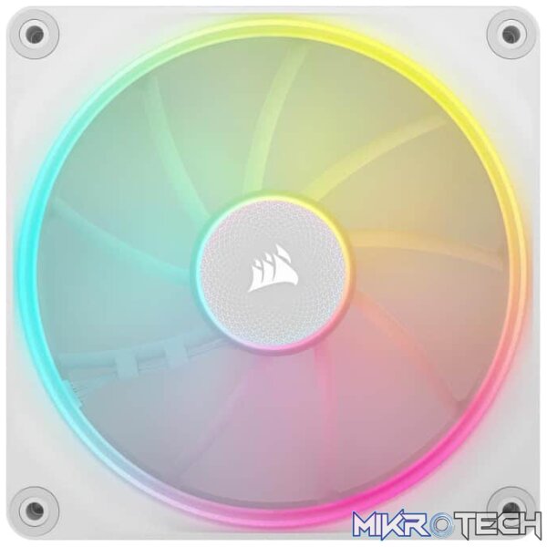 Corsair LX140 RGB iCUE LINK 140mm PWM 2000 RPM White Case Fan – Dual Pack & System Hub - Image 3