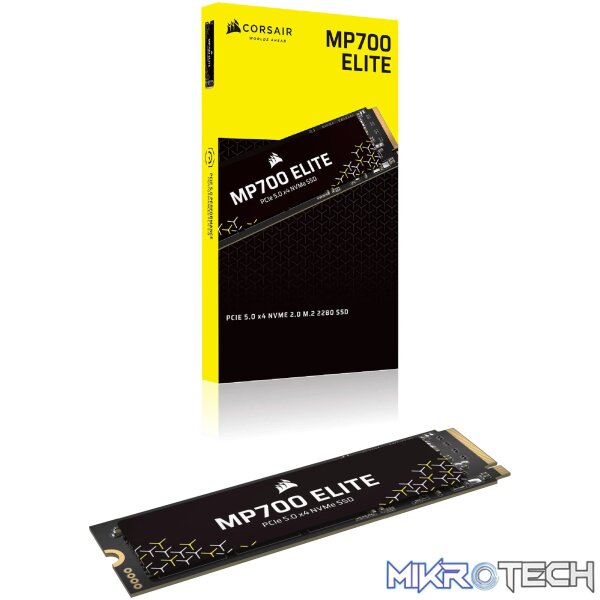 Corsair MP700 ELITE 2TB M.2 NVMe PCIe Gen. 5 x4 SSD (no heatsink); Read Up To 10 000MB/s; Write up to 8500MB/s - Image 2