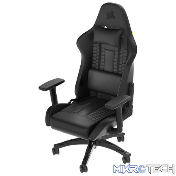 Corsair TC100 RELAXED Leatherette Black/Black Gaming Chair - Image 3