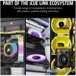 Corsair iCUE LINK LX120-R RGB. Type: Fan, Fan diameter: 12 cm, Rotational speed (max): 2400 RPM, Maximum air pressure: 3.8 mmH2O. Product colour: White - Image 10