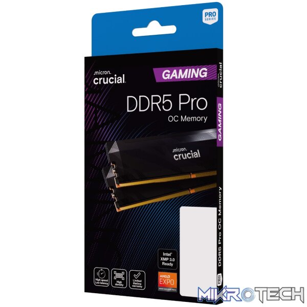 Crucial Pro Overclocking DDR5-6400 32GB Desktop Gaming Memory Kit (16GB x 2) - Black - Image 5